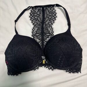 La SENZA Beyond Sexy Black Lace Front Close Bra